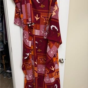 Men's Maroon and Orange Virginia Tech Snuggie Blanket